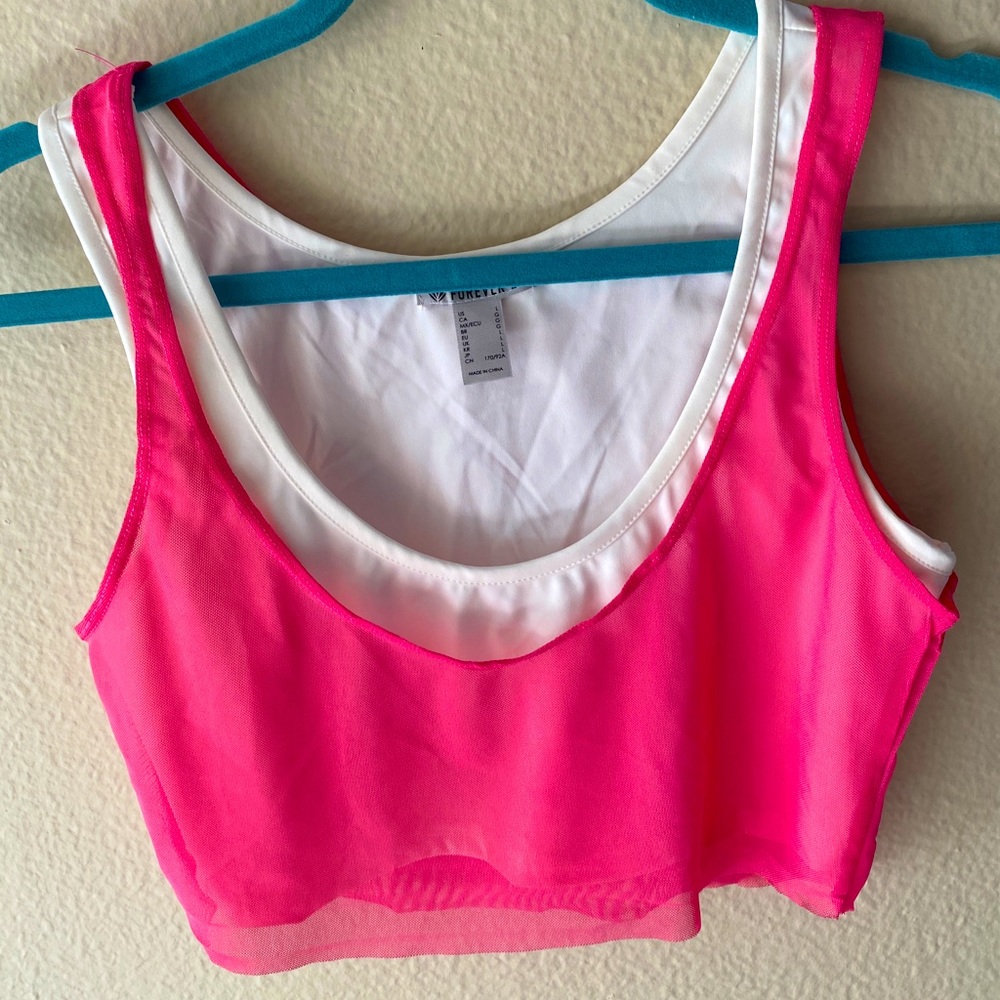 Forever 21 new w/o tag crop layer sport tank Large